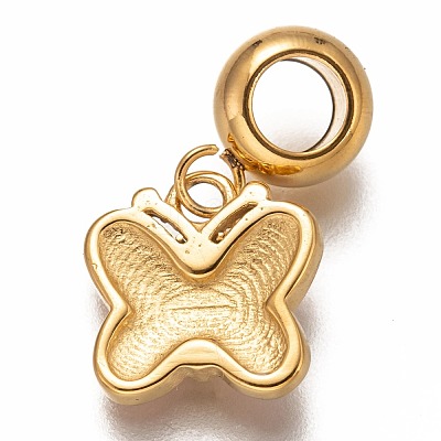 304 Stainless Steel European Dangle Charms STAS-I177-08G-1