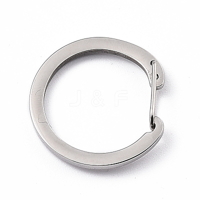 Non-Tarnish 304 Stainless Steel Push Gate Snap Key Clasps STAS-B022-01P-01-1