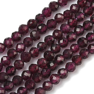 Natural Garnet Beads Strands X-G-B168-A05-4mm-1