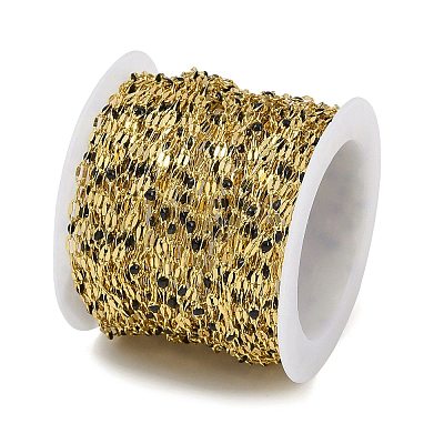 Rack Plating Brass Dapped Chains AJEW-Q153-02G-02-1