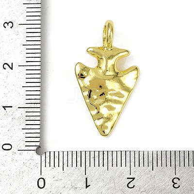 Textured Brass Pendants KK-M322-18G-1