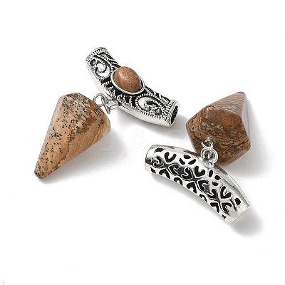 Natural Picture Jasper Pendants AL-CBA612E-11AS-1
