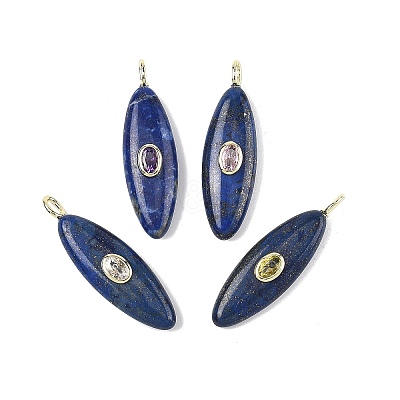 Dyed Natural Lapis Lazuli Pendants G-D357-01F-1