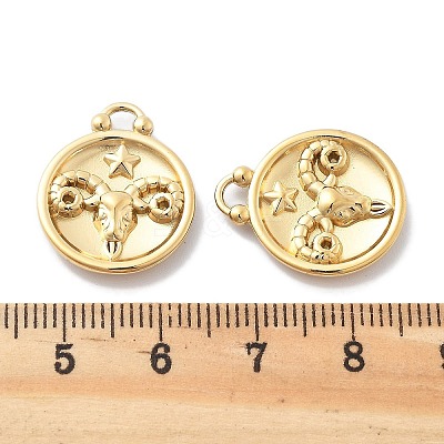 PVD Vacuum Plating 304 Stainless Steel Rhinestone Pendants STAS-R130-01G-02-1