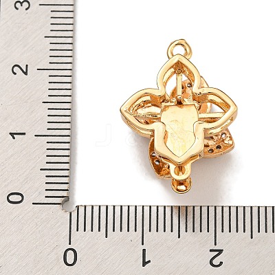 Brass Micro Pave Clear Cubic Zirconia Box Clasps KK-U037-31G-01-1