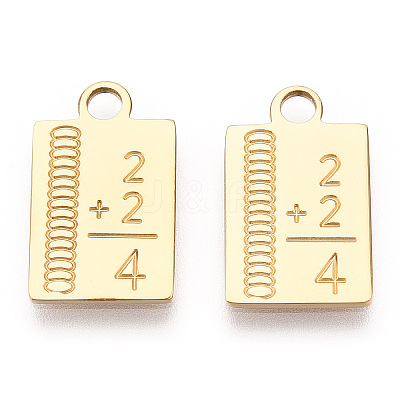304 Stainless Steel Pendants STAS-T064-34G-1