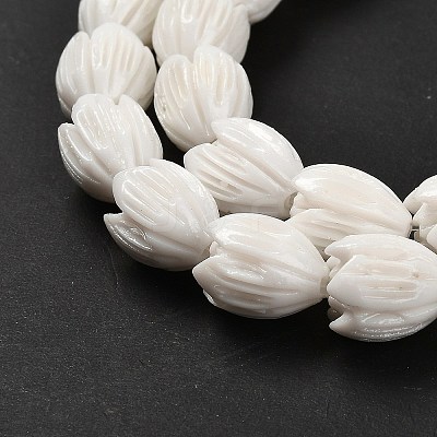 Synthetic Coral Dyed Carved Beads Strands CORA-P004-01D-1