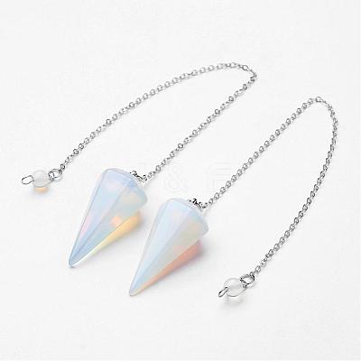 Opalite Hexagonal Pointed Dowsing Pendulums G-D847-05-1
