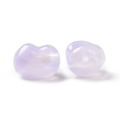 Opaque Acrylic Beads OACR-E015-08A-1