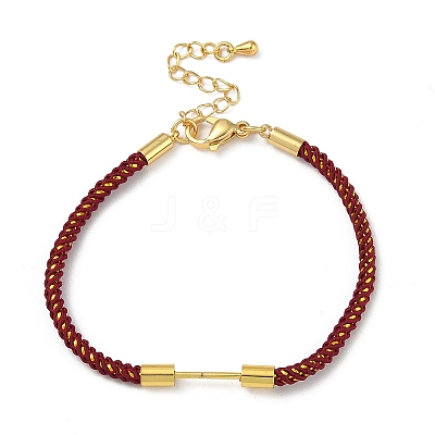 Braided Nylon Cord Bracelet Making MAK-L043-01G-1
