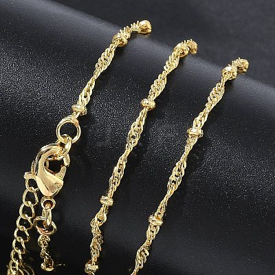 2.5MM Brass Satellite Chain Necklaces for Women KK-CBA4FD4-16G-1