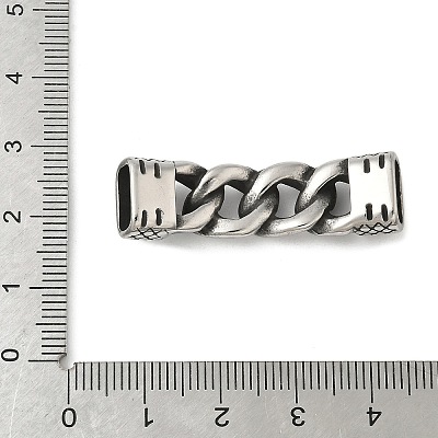 304 Stainless Steel Twisted Chain Connector Charms STAS-Z147-11AS-04-1