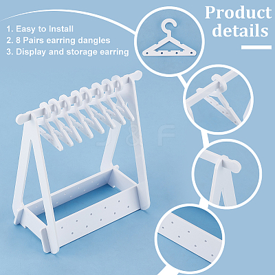 1 Set Coat Hanger Removable Acrylic Earring Displays EDIS-PH0001-92-1