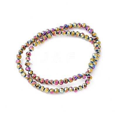 Electroplate Glass Bead Strands EGLA-R042-4mm-04-1