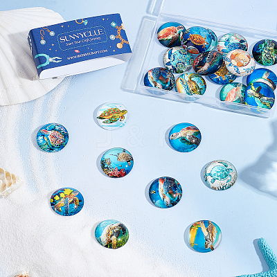 Glass Cabochons GGLA-SC0001-57-1