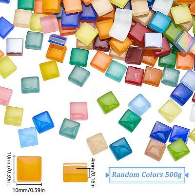 500G Mosaic Tiles Glass Cabochons DIY-SP0001-46-1