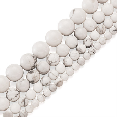 4 Strands 4 Style Natural Howlite Beads Strands G-TA0001-34-1