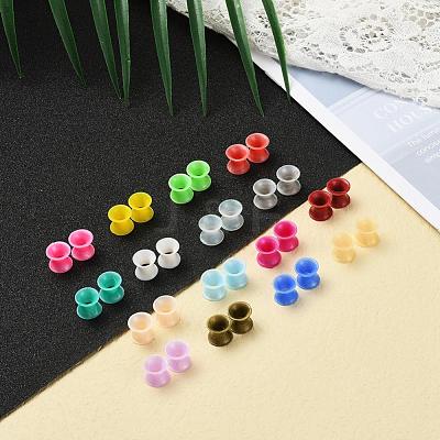 32Pcs 16 Colors Silicone Thin Ear Gauges Flesh Tunnels Plugs FIND-YW0001-16A-1
