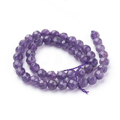 Natural Amethyst Beads Strands X-G-C073-4mm-3-1