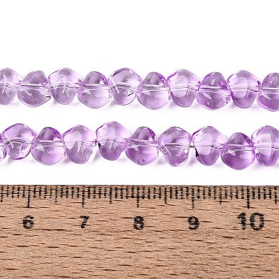Baking Paint Transparent Glass Beads Strands GLAA-Q109-01A-03-1