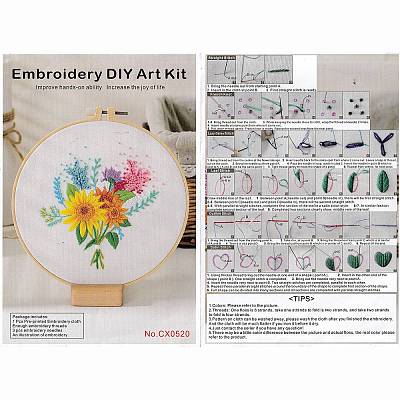 DIY Bouquet Pattern Embroidery Kit LS-DIY-O021-15B-1
