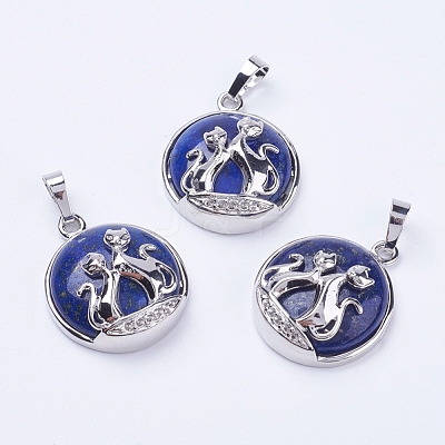 Natural Lapis Lazuli Pendants G-K234-A05-1