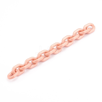 Handmade Opaque Acrylic Cable Chains AJEW-JB00924-04-1