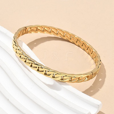 304 Stainless Steel Hinged Bangles for Women AJEW-P127-26G-1