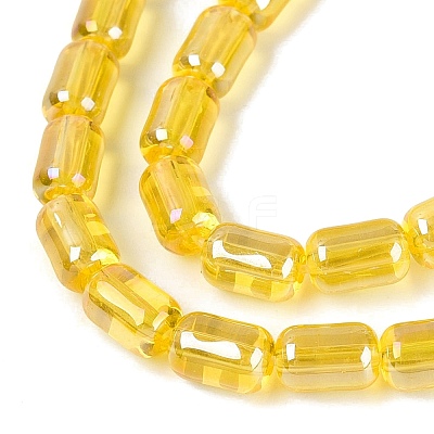 Electroplate Transparent Glass Beads Strands EGLA-Q132-03A-A03-1