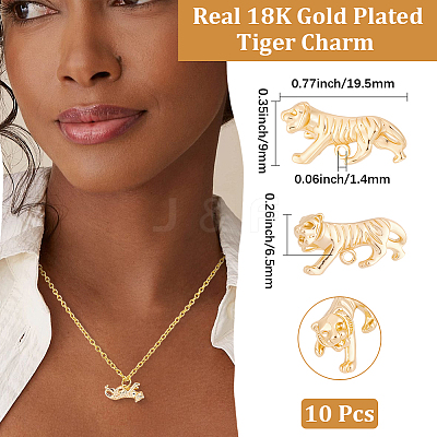 10Pcs Brass Pendants KK-BBC0027-36-1
