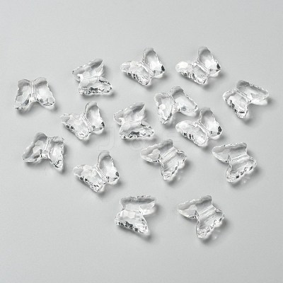 Transparent Acrylic Beads PL405Y-6-1