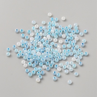 Glass Round Seed Beads GLAA-WH0031-76E-1
