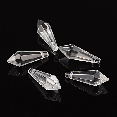 Faceted Glass Pendants X-GD14x37mmC01-1