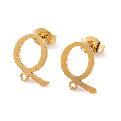 Ion Plating(IP) 304 Stainless Steel Stud Earrings FIND-Q103-01Q-G-1