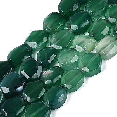 Dyed & Heated Natural Agate Beads Strands G-N359-15A-02-1