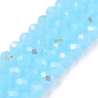 Electroplate Glass Beads Strands EGLA-A044-J6mm-L04-1