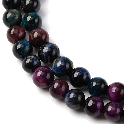 Grade AB Natural Tiger Eye Beads Strands G-F591-18-6mm-06-1