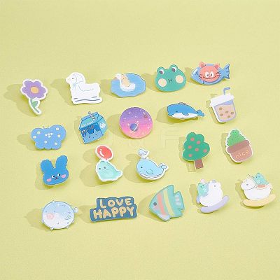 Acrylic Safety Brooches JEWB-FH0001-01-1