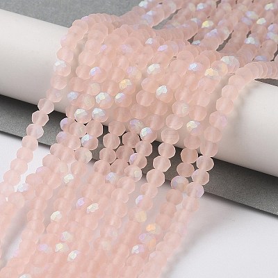 Transparent Glass Beads Strands EGLA-A034-T4mm-MB22-1