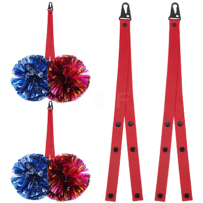 Polyester Pom Pom Holder Straps for Cheerleading Accessories AJEW-WH20018-07A-1
