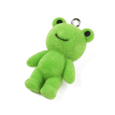 Flocky Resin Pendants RESI-S06-02-1