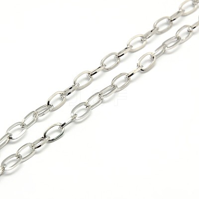 Tarnish Resistant 304 Stainless Steel Cable Chain Necklace Making STAS-A028-N091P-1