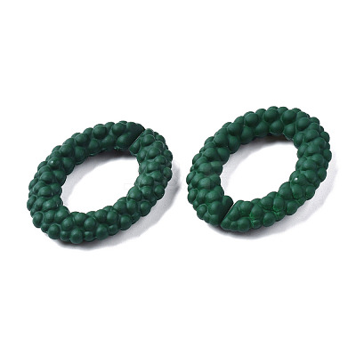 Spray Painted CCB Plastic Linking Rings CCB-Q091-011B-1