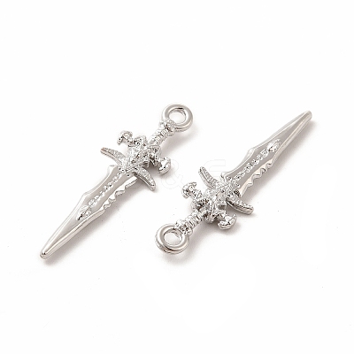 Rack Plating Alloy Pendants PALLOY-E025-22P-1