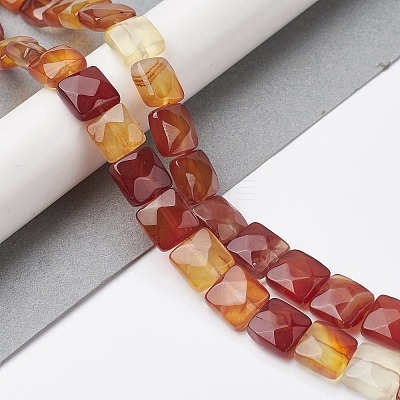 Natural Red Agate Beads Strands G-K359-B11-01-1
