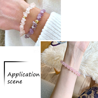 4 Strands 4 Style Natural Rose Quartz Stone Bead Strands G-KS0001-11-1