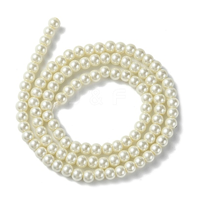 Eco-Friendly Dyed Glass Pearl Round Beads Strands Y-HY-A002-4mm-RB011-1