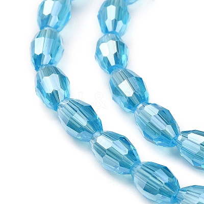 Electroplate Glass Beads Strands LS-GC6X9MMC20Y-AB-1