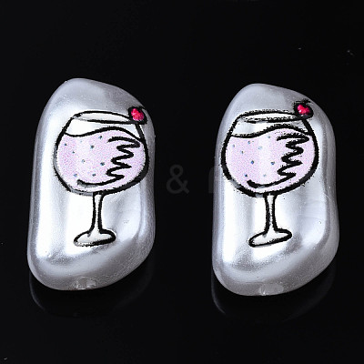 3D Printed ABS Plastic Imitation Pearl Beads KY-S163-435-1