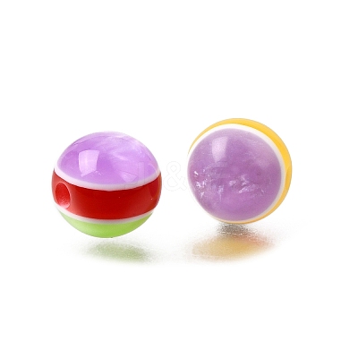 Transparent Resin Stripe Beads RE-CBA0A57-02-1